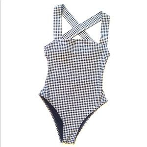 Aerie Gingham One Piece Swimsuit